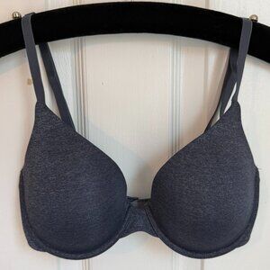 Victoria's Secret 32D Uplift Smooth Semi Demi Bra Blue-Gray Marle
